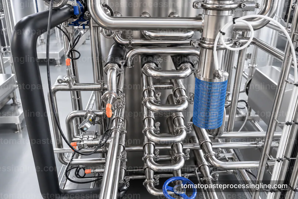 industrial tomato paste processing line, buying considerations: tomato break and refiner section operating stage